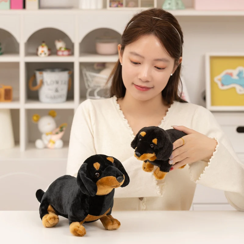 Peluche perro salchicha suave tipo dachshund para hogar y niños - imagen 2