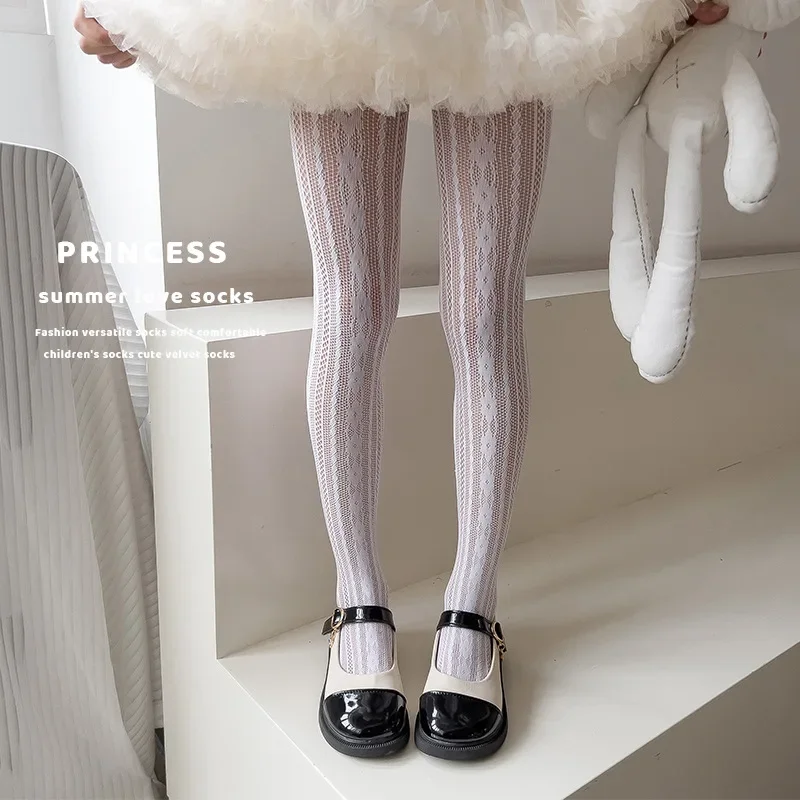 Pantimedias infantiles ajustadas veraniegas con flores - Estilo retro - imagen 2