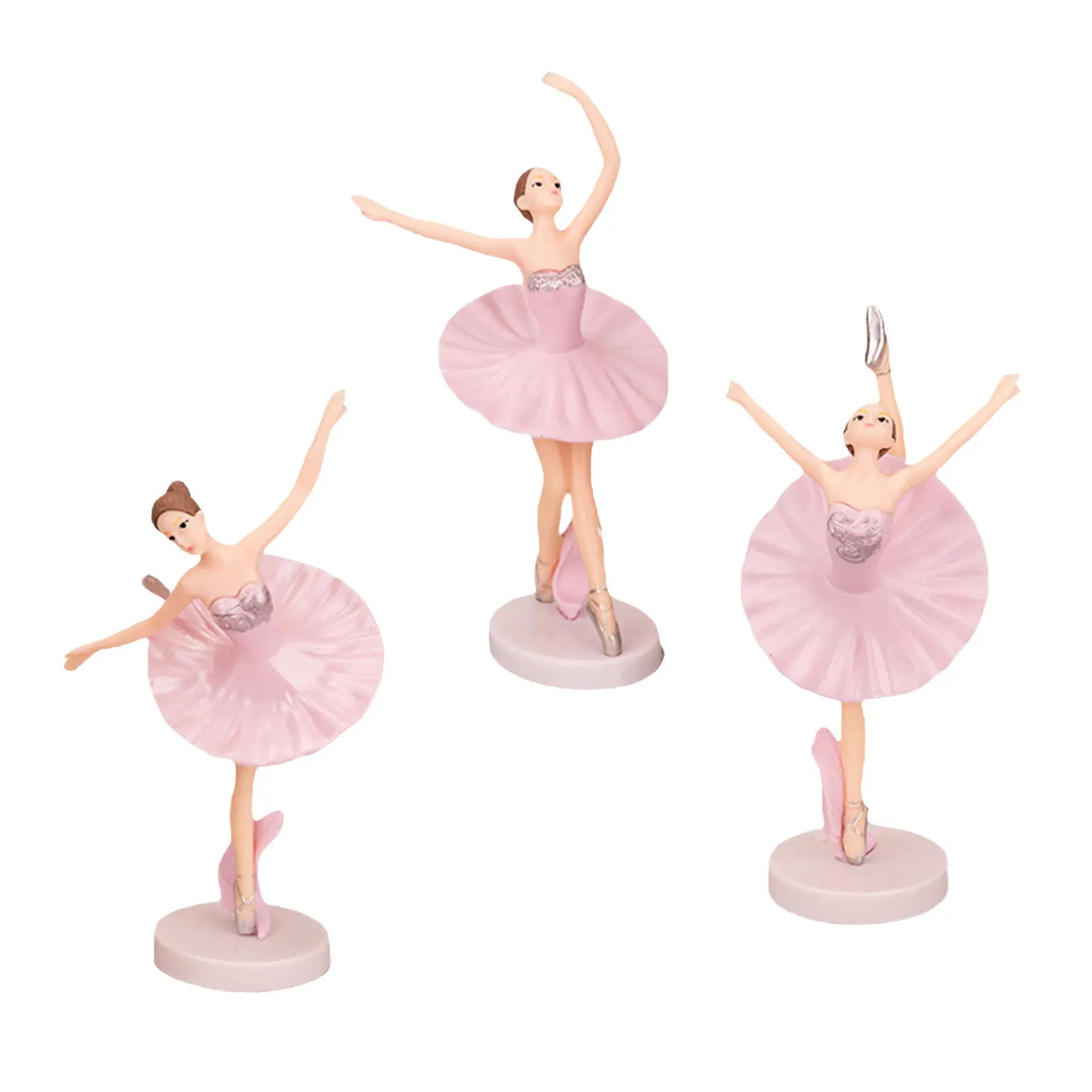 Adornos bailarina de ballet PVC para cupcakes y habitación infantil - imagen 2