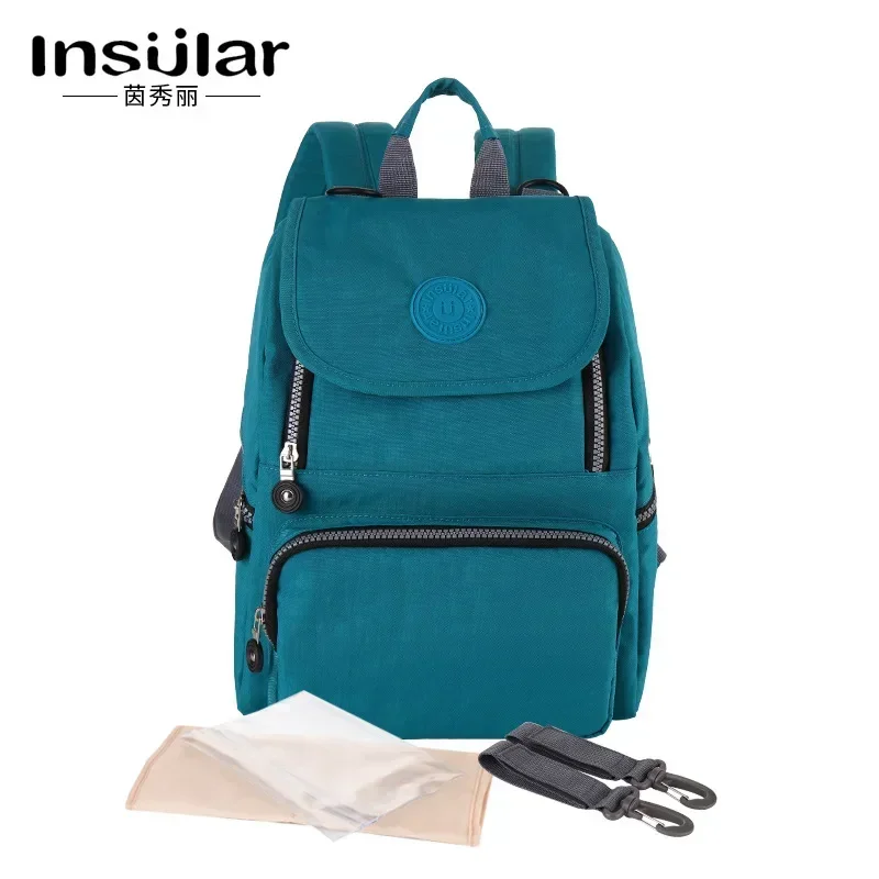 Mochila de pañales impermeable con amplio espacio para bebé