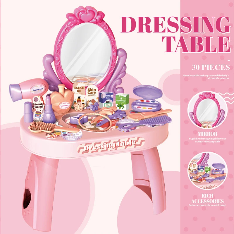 Tocador infantil simulador de maquillaje con pegatinas para niña