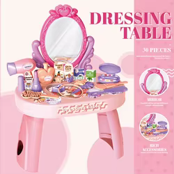Tocador infantil simulador de maquillaje con pegatinas para niña
