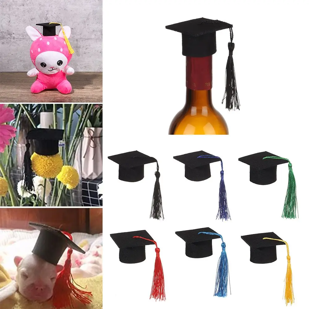 Sombrero de graduación infantil mini con borlas para decoración