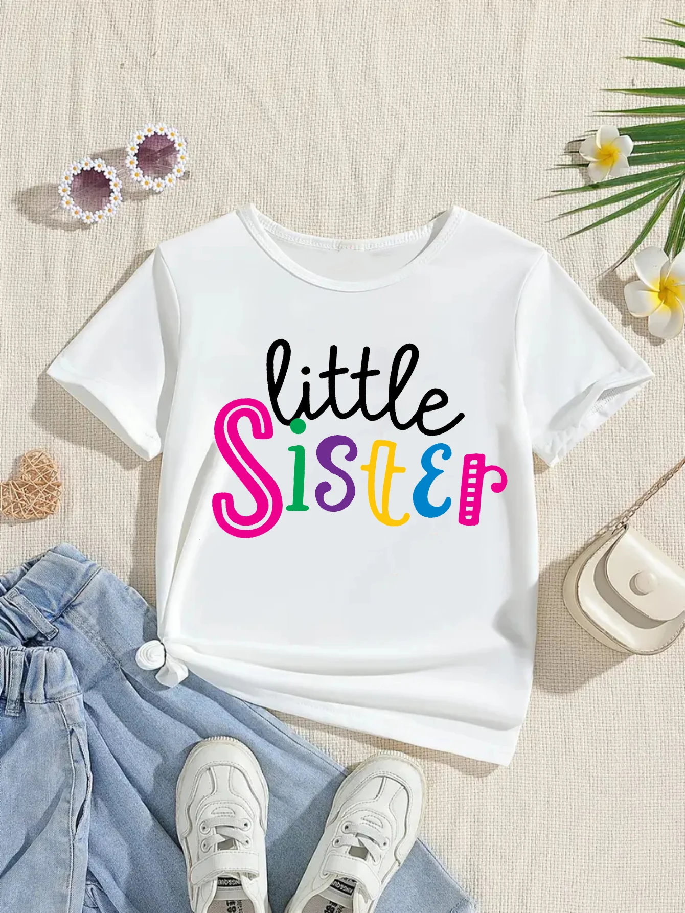 Camiseta de verano con estampado familiar de hermano y hermana - imagen 2