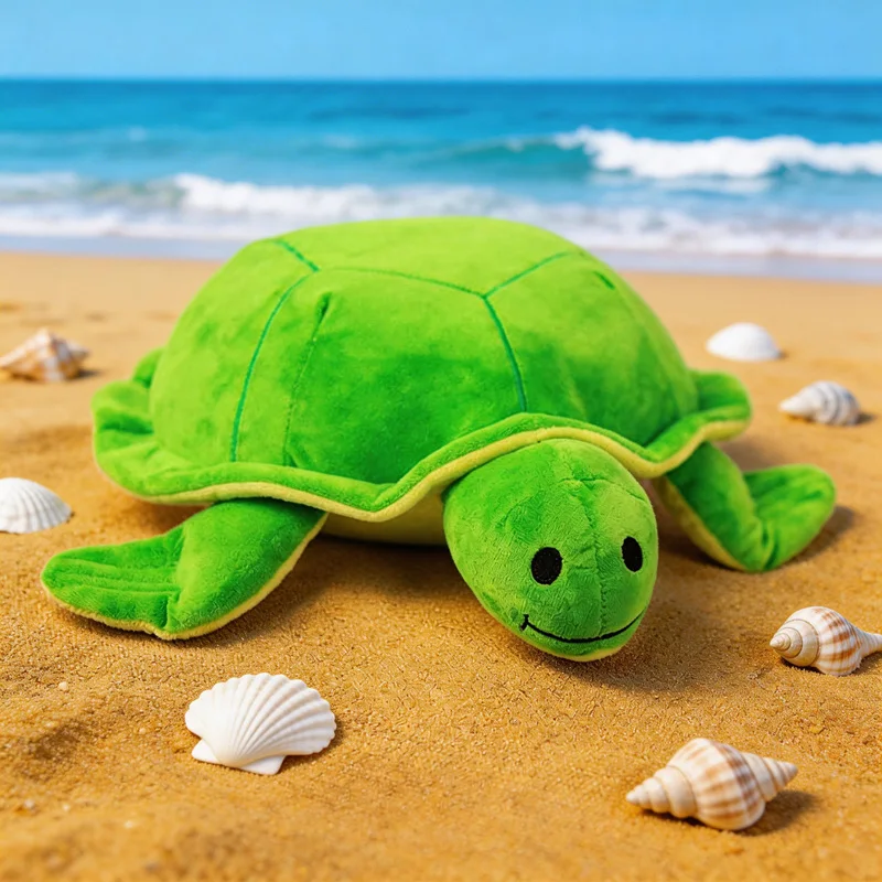 Peluche tortuga marina verde suave de dibujos animados