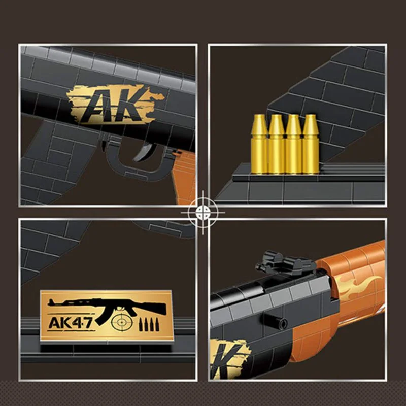 Bloques de construcción militar estilo AK47, juguete educativo DIY - imagen 2