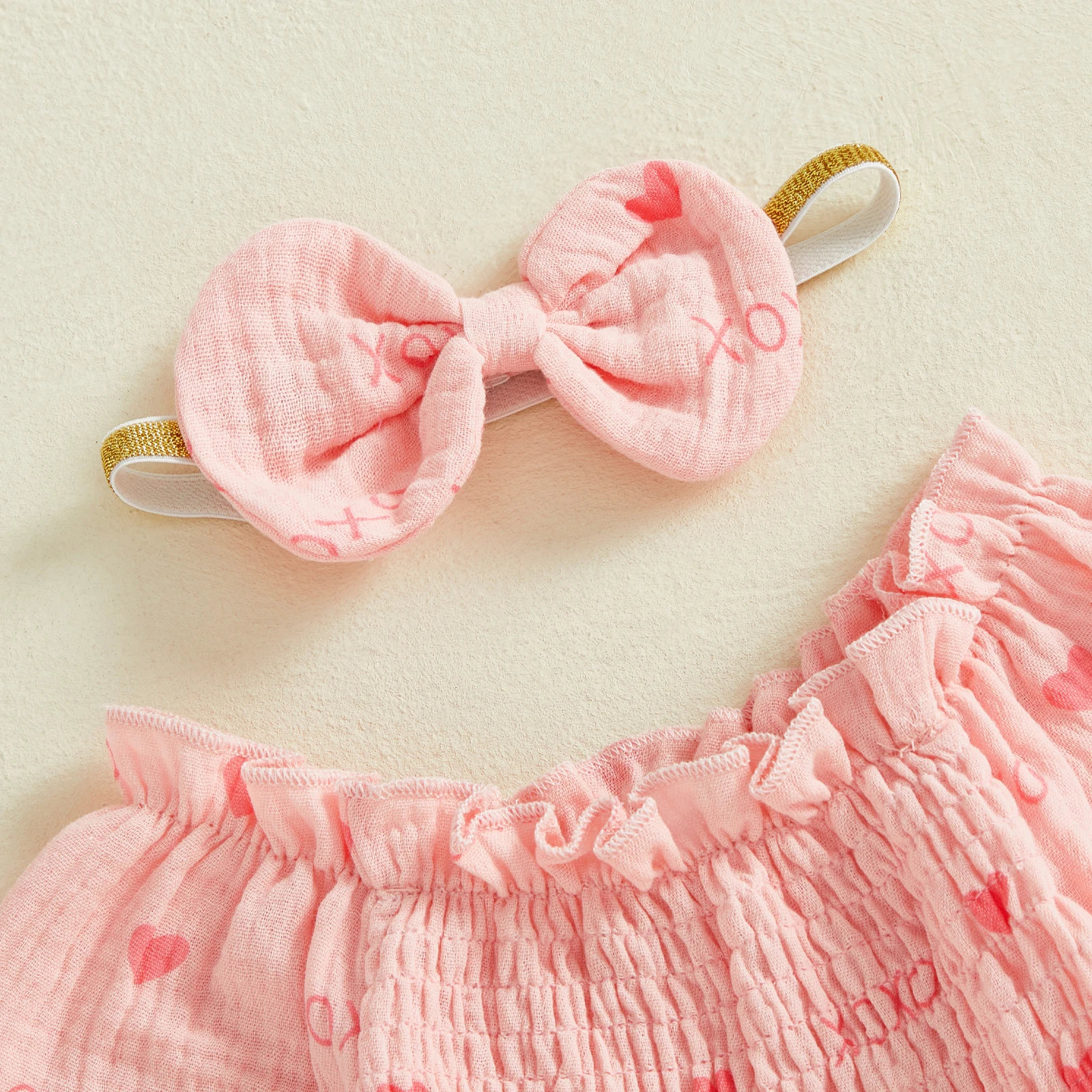 Tregren Mameluco bebé niña con corazón y diadema San Valentín - imagen 5