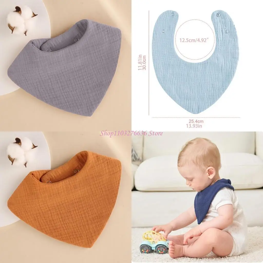 R6fd Bufandas pañuelo para bebés elegantes con 6 capas - imagen 3
