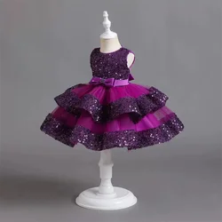 Vestido niña princesa con lentejuelas para fiesta