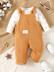 Mono de manga larga con estampado de oso para bebé niño