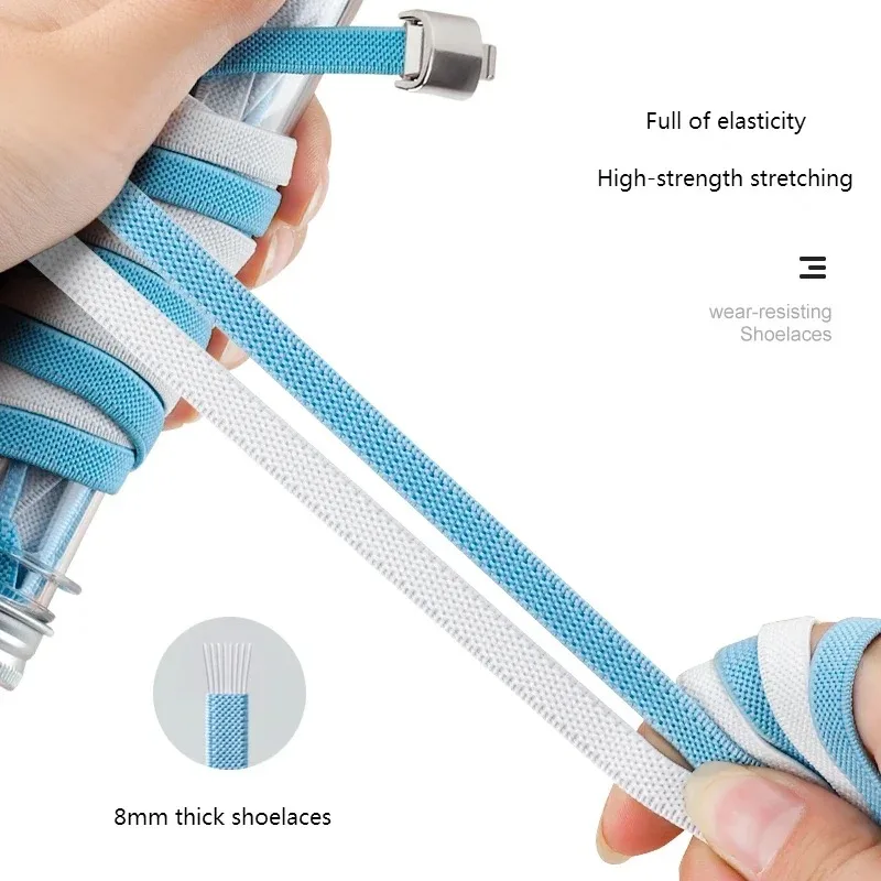 Cordones elásticos para zapatillas sin atar con cierre a presión - imagen 2