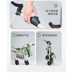 Cochecito ultraligero plegable para bebé – sentado y tumbado