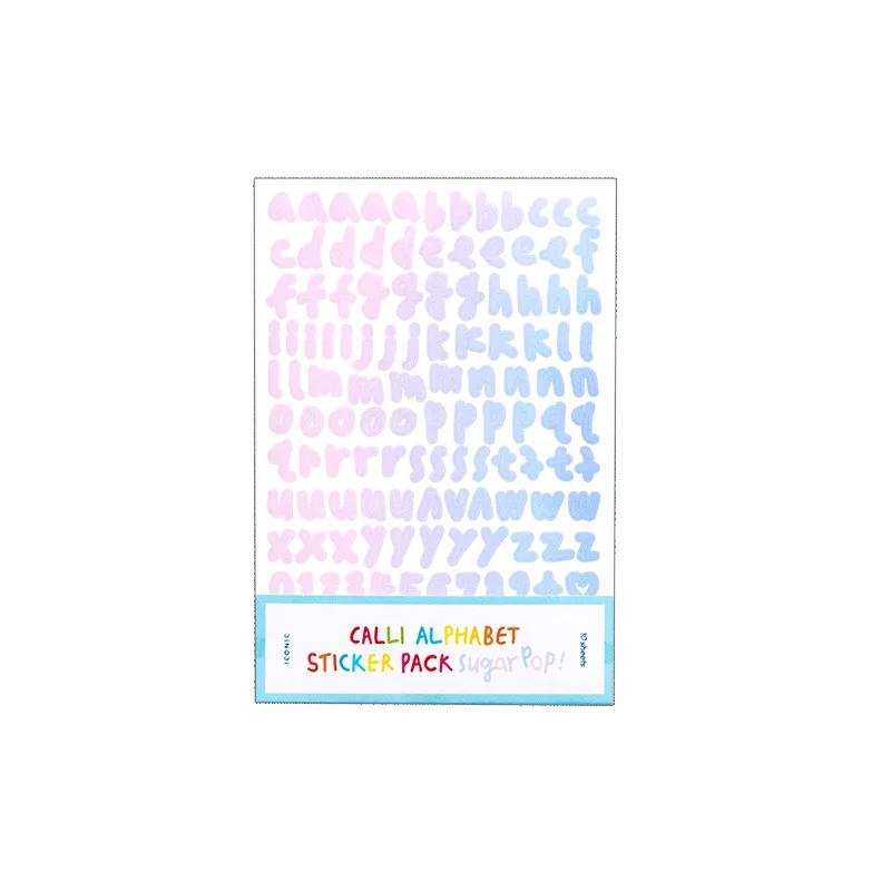 Pegatinas decorativas de números y letras con degradado de color - imagen 2