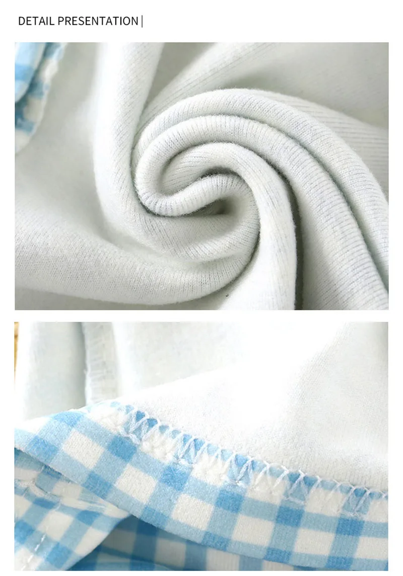 Conjunto pijama niña osos a cuadros suave para primavera - imagen 2