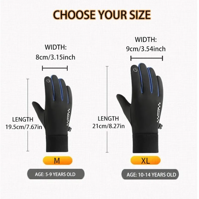Guantes de esquí acolchados impermeables táctiles antideslizantes - imagen 3