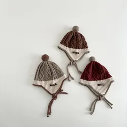 Gorro de invierno térmico en punto con solapa para orejas