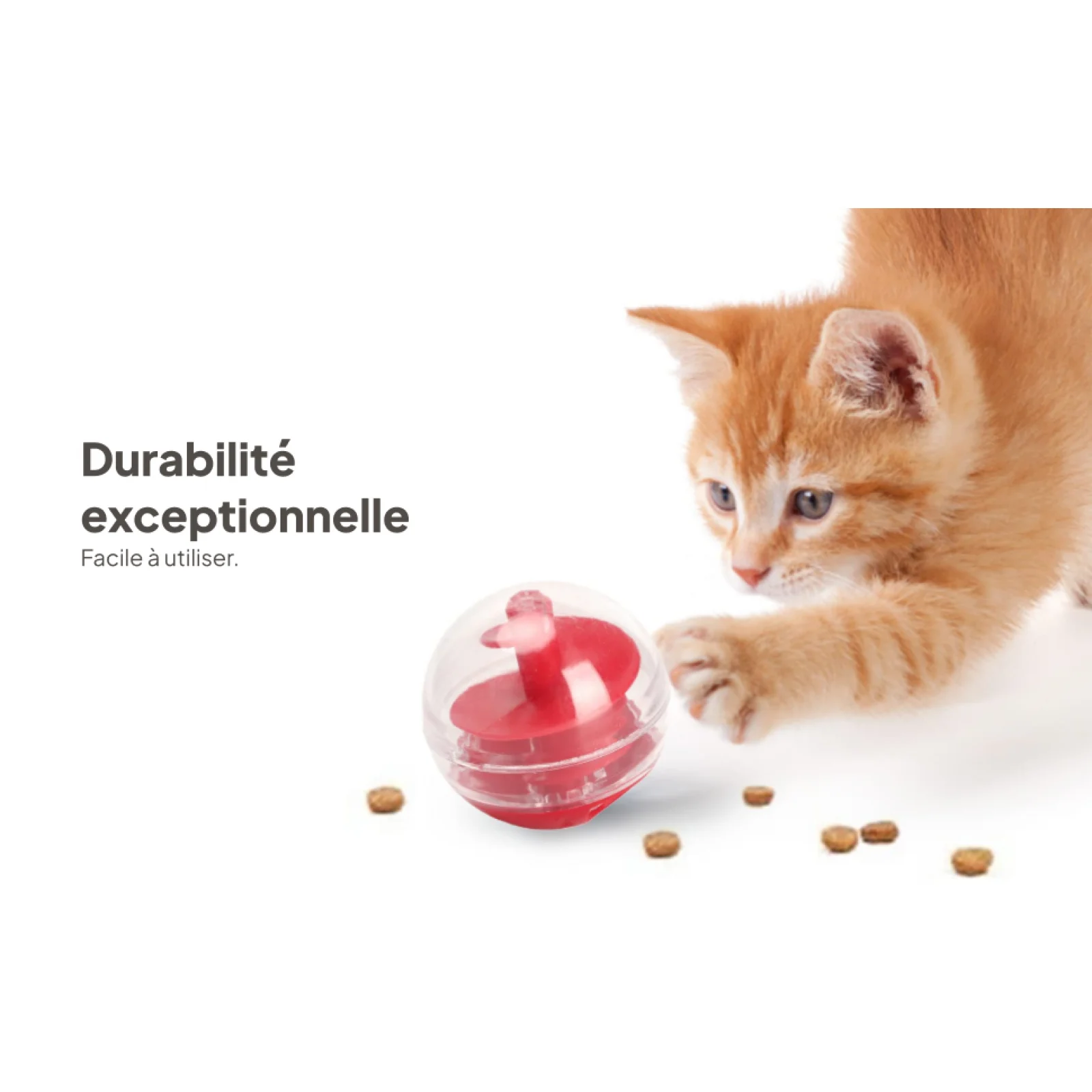 Juguete dispensador de comida interactivo pelota para perros y gatos - imagen 3