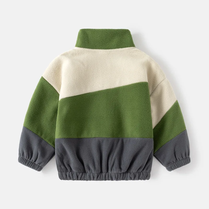 Abrigo bebé de lana cálida con cremallera para invierno - imagen 4