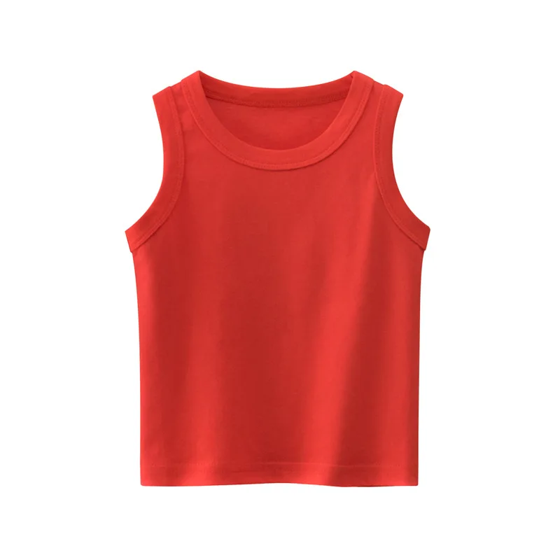Camiseta de algodón sin mangas para niños – estilo coreano verano