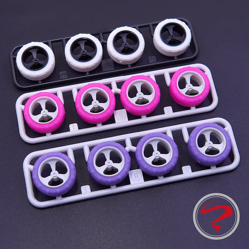 Neumático estrecho Mini 4WD neón multicolor, súper resistente - imagen 5