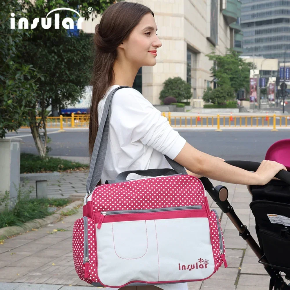 Bolso cambiador impermeable Insular-bolsas para pañales – Estilo messenger