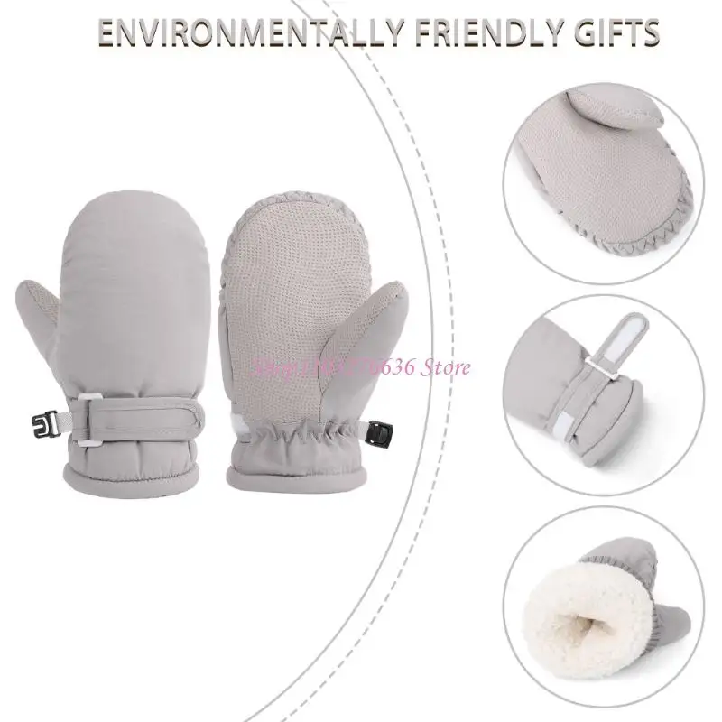 Guantes impermeables para bebé en nieve con diseño antideslizante