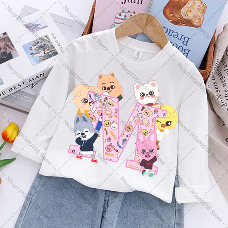 SKZ ooed camiseta manga larga para niños con estampado anime - imagen 5