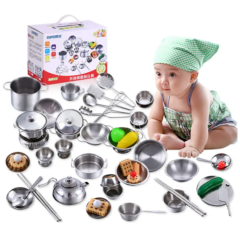Juego de utensilios de cocina en acero inoxidable para niños - imagen 2