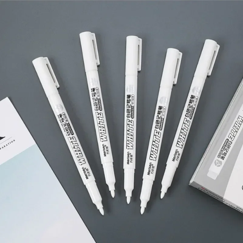 Marcadores blancos de 1mm resistentes al agua – Escritura suave - imagen 5