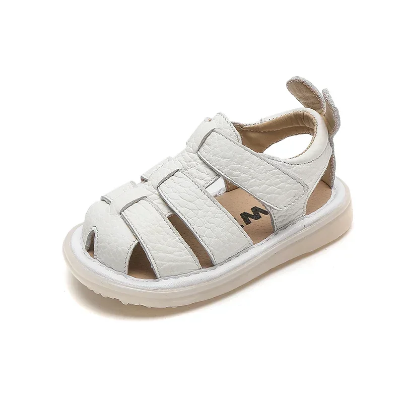 Sandalias anticolisión de cuero genuino para bebés y niños – Antigolpes - imagen 5