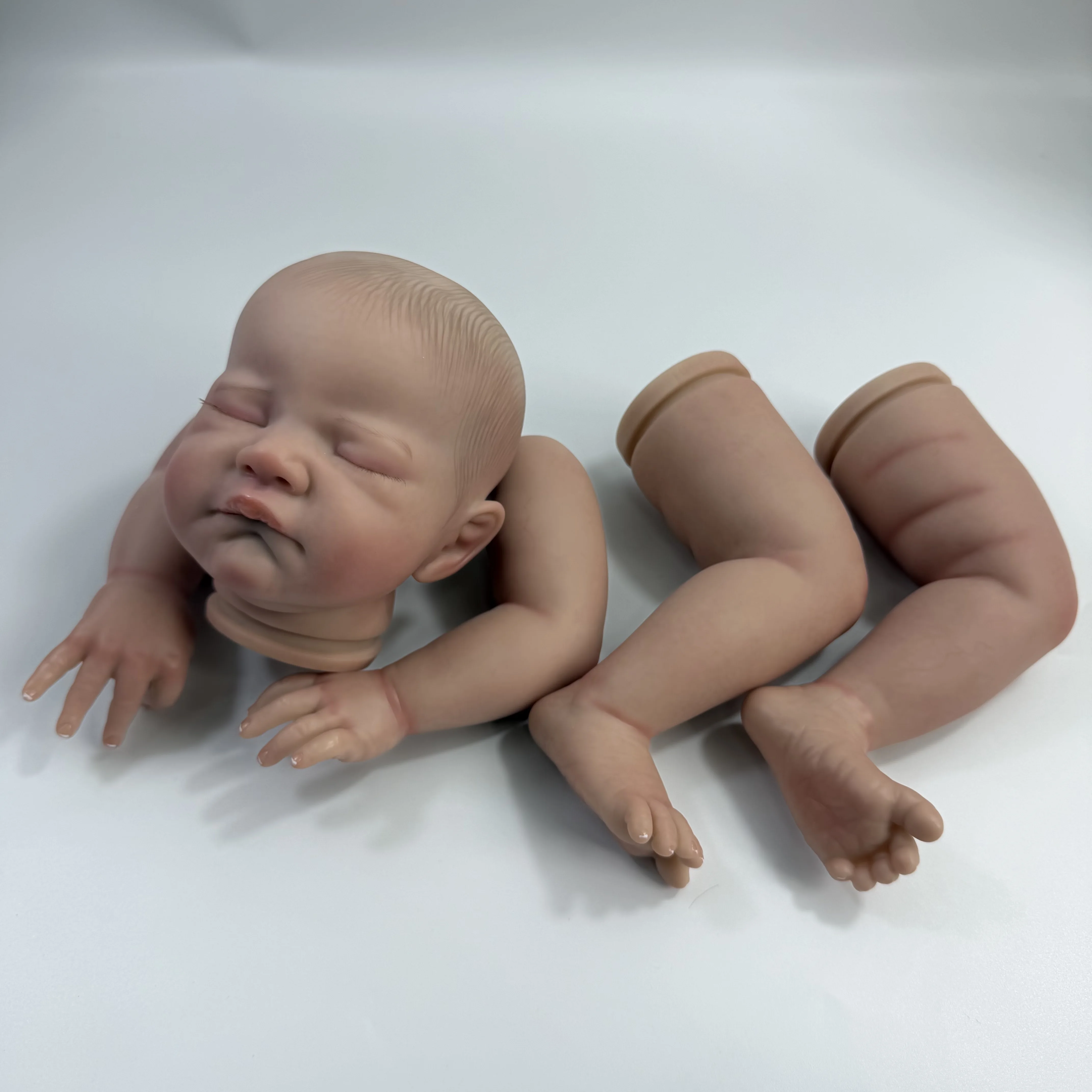 MRB Muñeca Reborn de vinilo pintada 20 pulgadas - bebé piel 3D - imagen 3