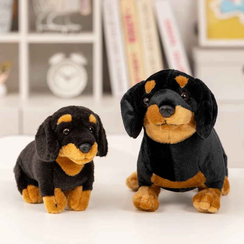 Peluche perro salchicha suave tipo dachshund para hogar y niños - imagen 3