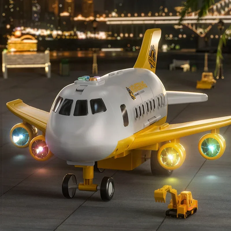 Avión de juguete de inercia con pista, luces y música – Gran - imagen 3