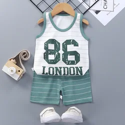 Conjunto verano bebé niño algodón: camiseta y pantalón corto
