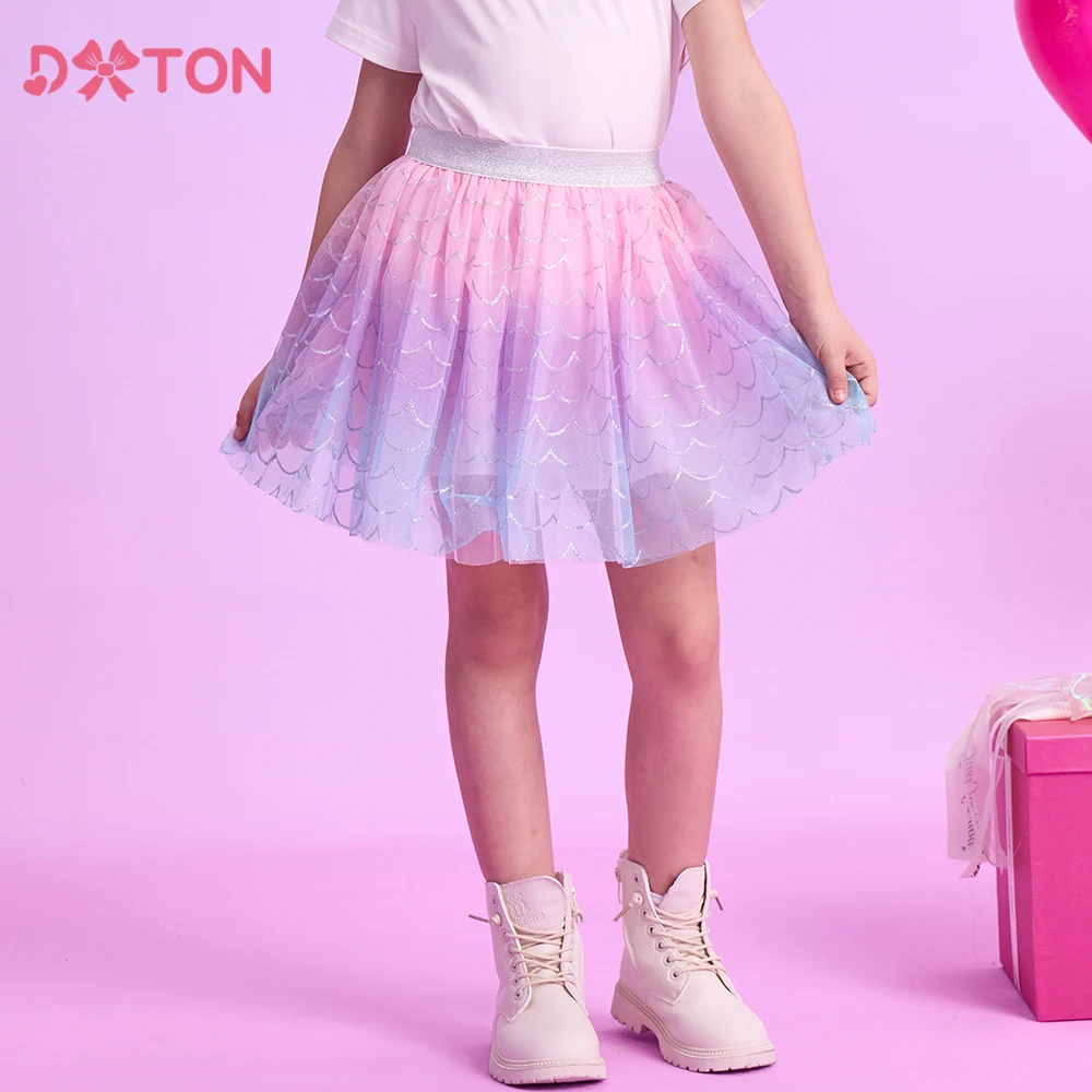 DXTON falda de tul princesa para niñas con malla degradada - imagen 4