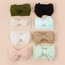 Diadema bordada con lazo de doble capa para niñas pequeñas