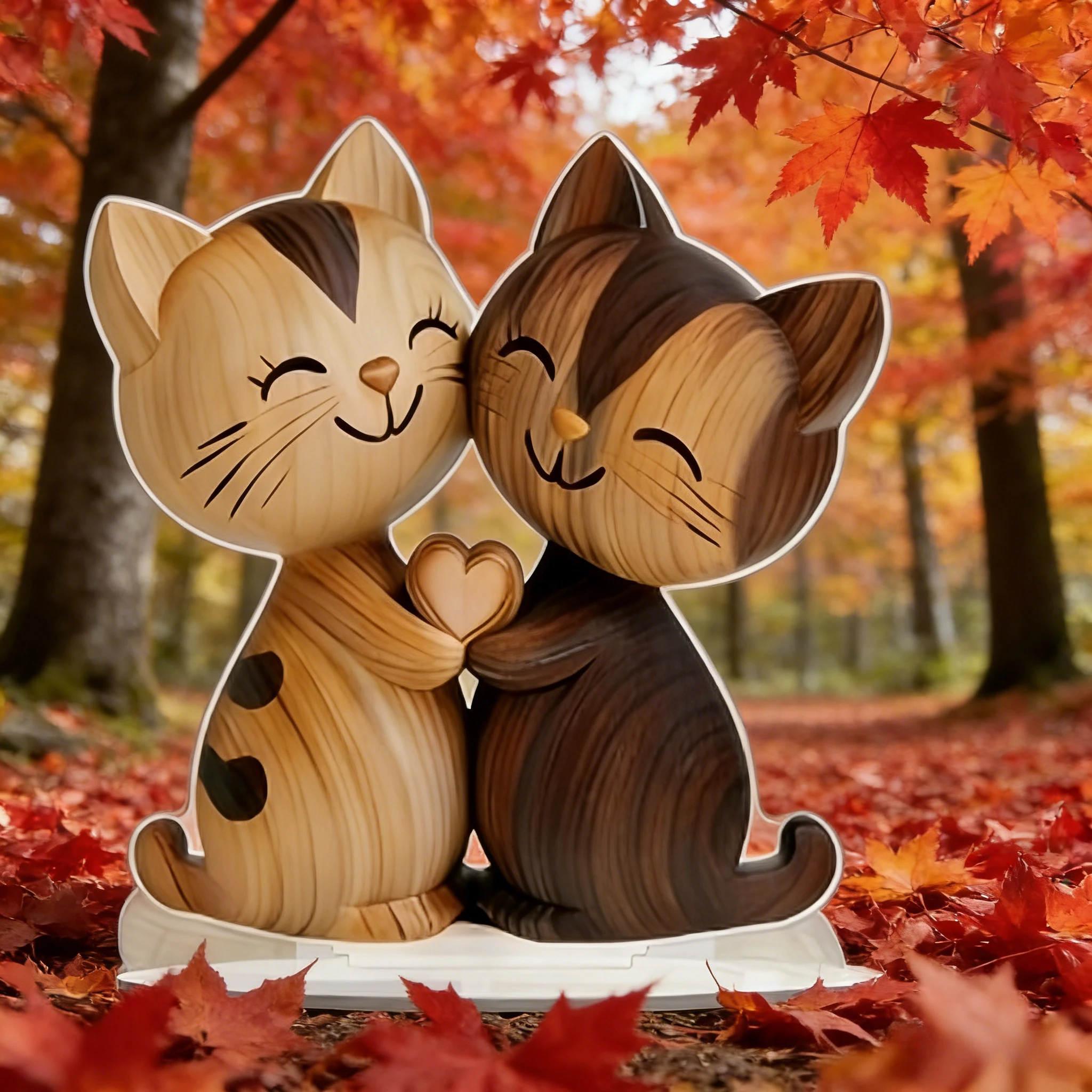 Figura decorativa de gato plana para escritorio con encanto - imagen 4