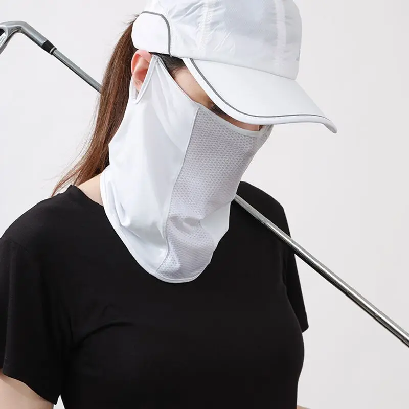 Pañuelo facial con protección UV transpirable de malla cubre cuello - imagen 2