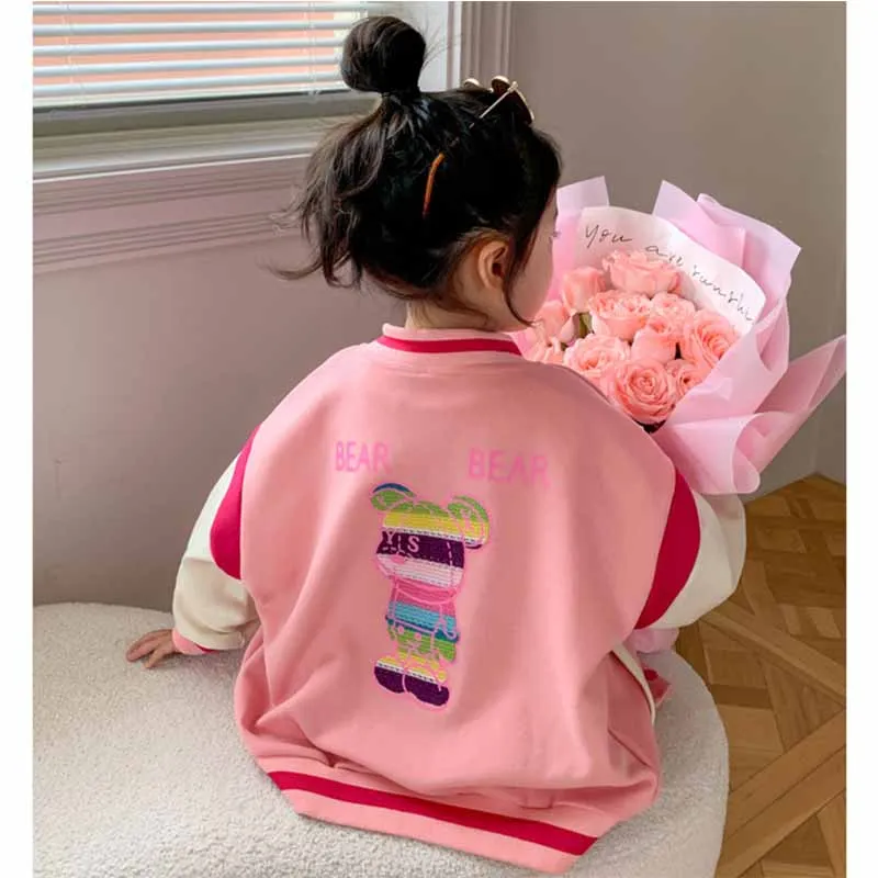 Chaqueta de béisbol ligera para niñas – Holgada en entretiempo - imagen 3