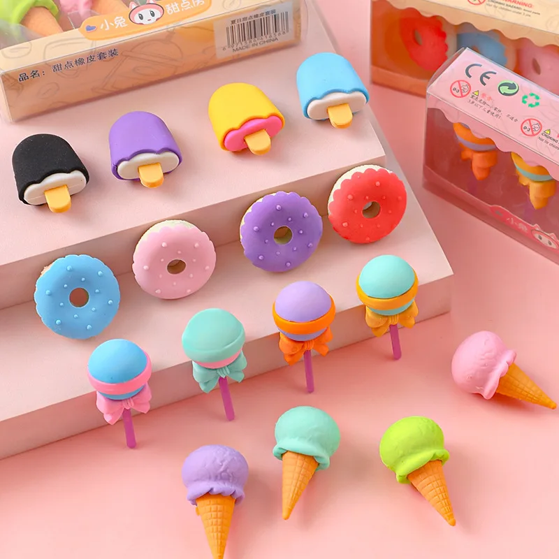 Borradores con forma de donut – Set infantil de postre para regalo - imagen 5