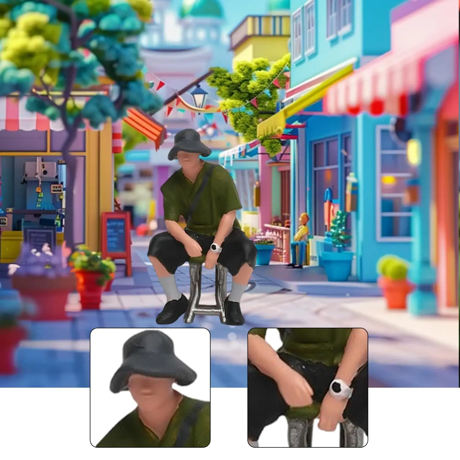 Figura de hombre en miniatura para diorama y juego de roles - imagen 5