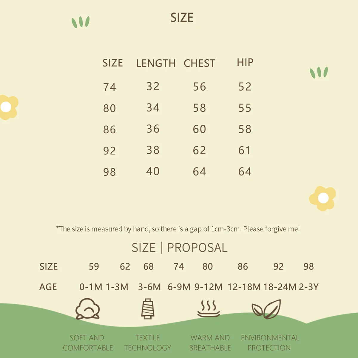 Detalles de botones y manga larga para facilitar el vestido