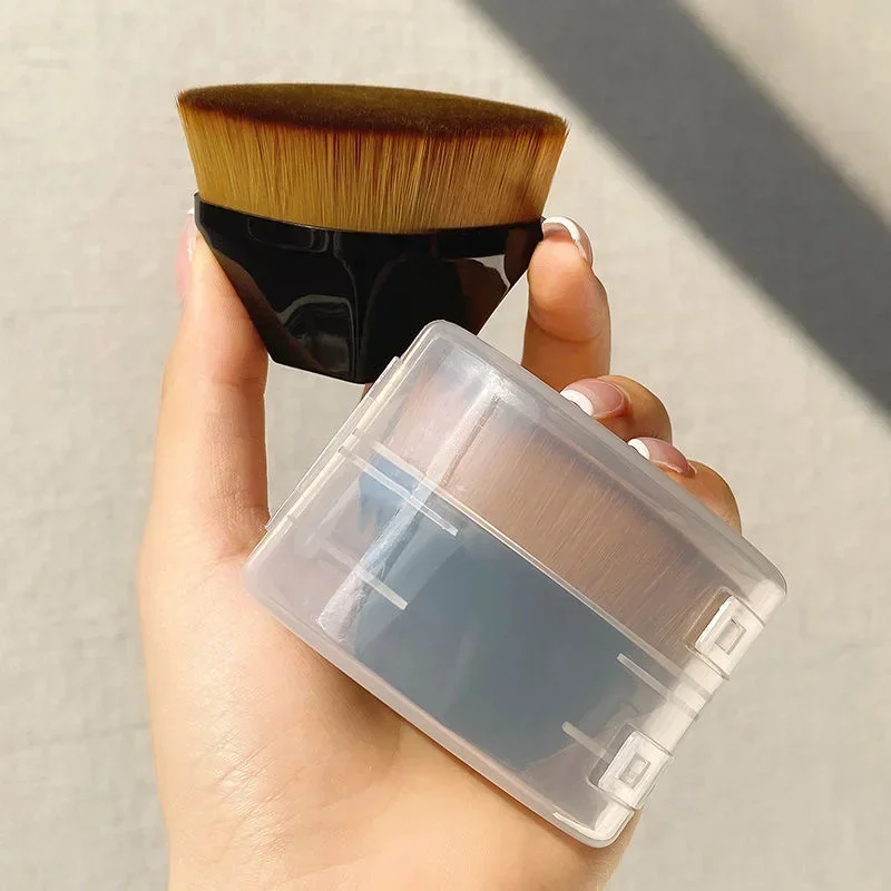 Brocha de maquillaje para polvo facial, suave y portátil