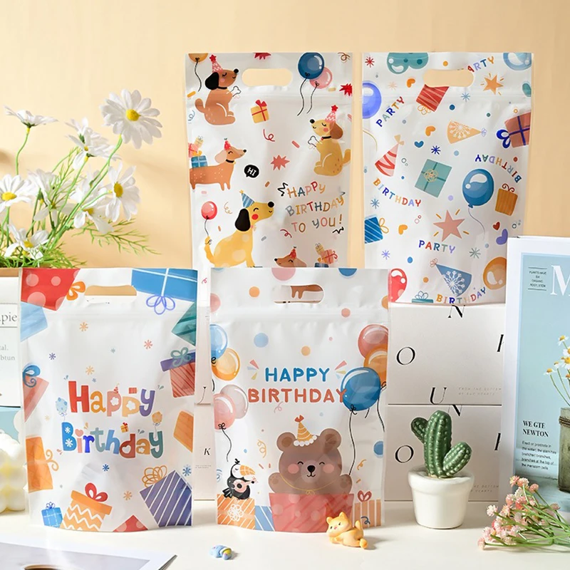 ZYF Bolsas de regalo de cumpleaños autosellables para fiestas infantiles - imagen 5