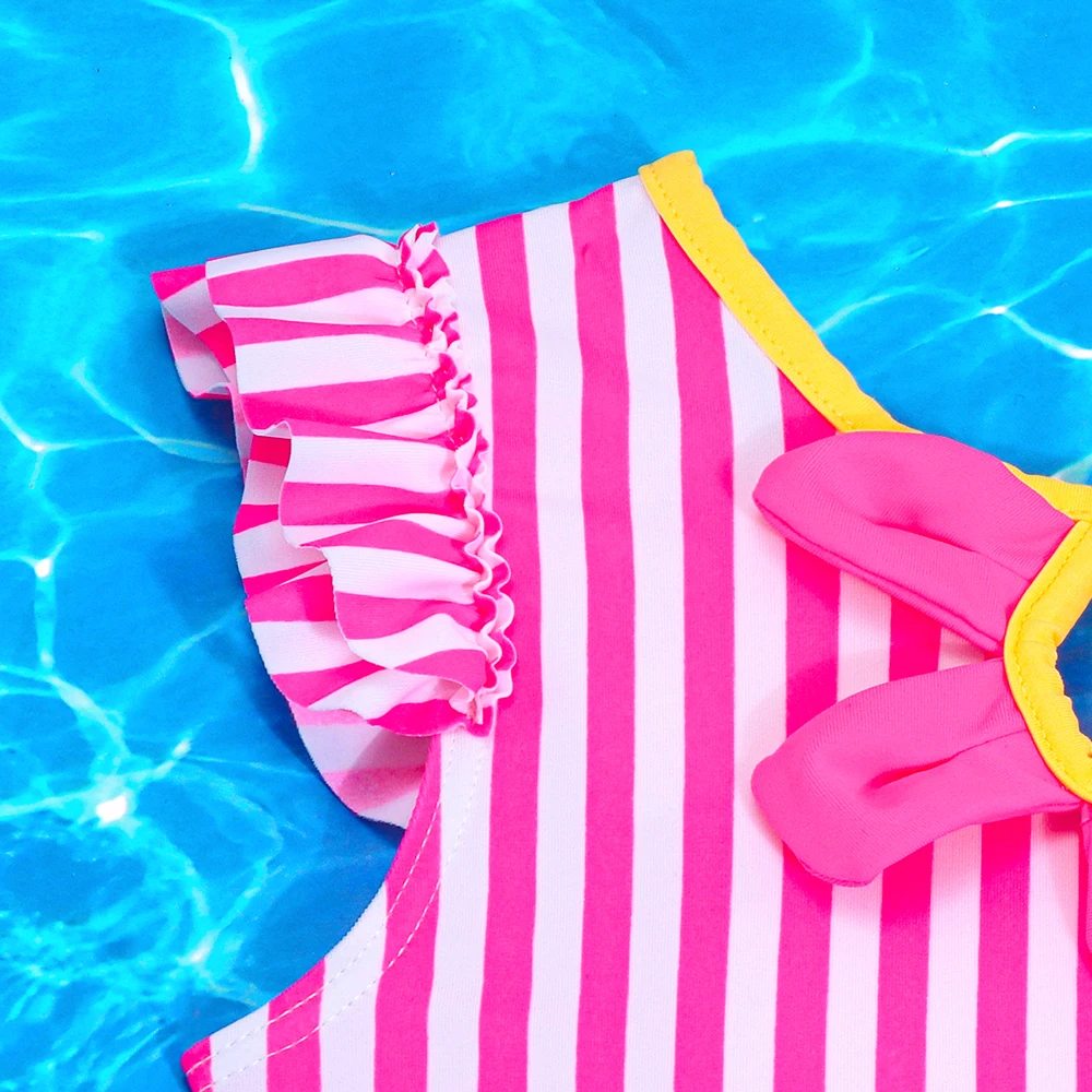 Bañador de niña bebé entero a rayas para verano en la playa - imagen 3