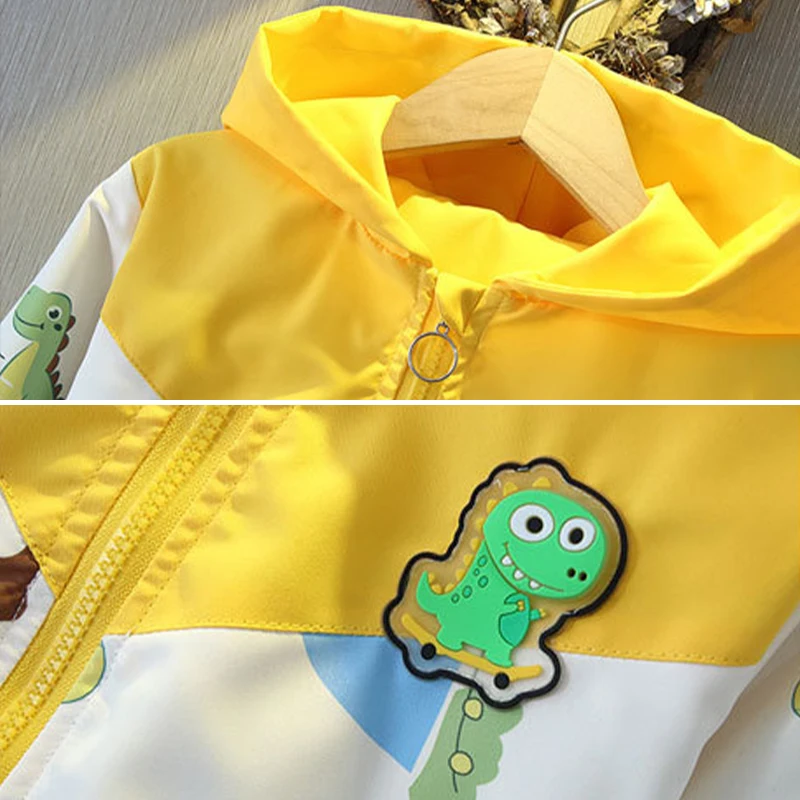 Chaqueta con capucha dinosaurio para niños – Primavera - imagen 4