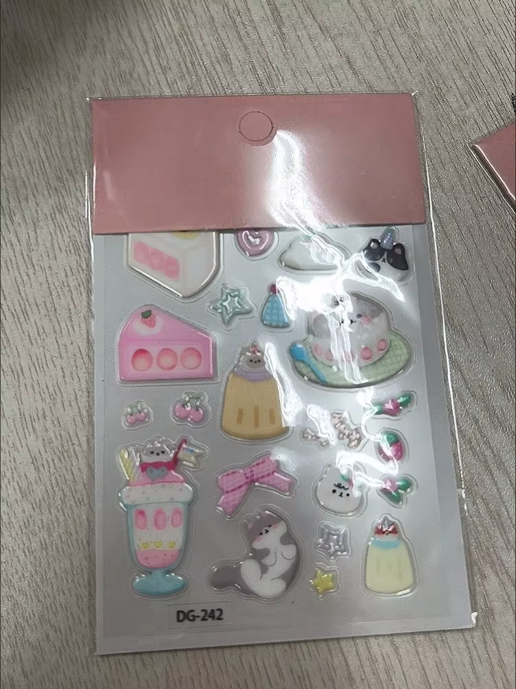 Pegatinas para móvil y tablet Cat Jelly de gato con brillo translúcido - imagen 4