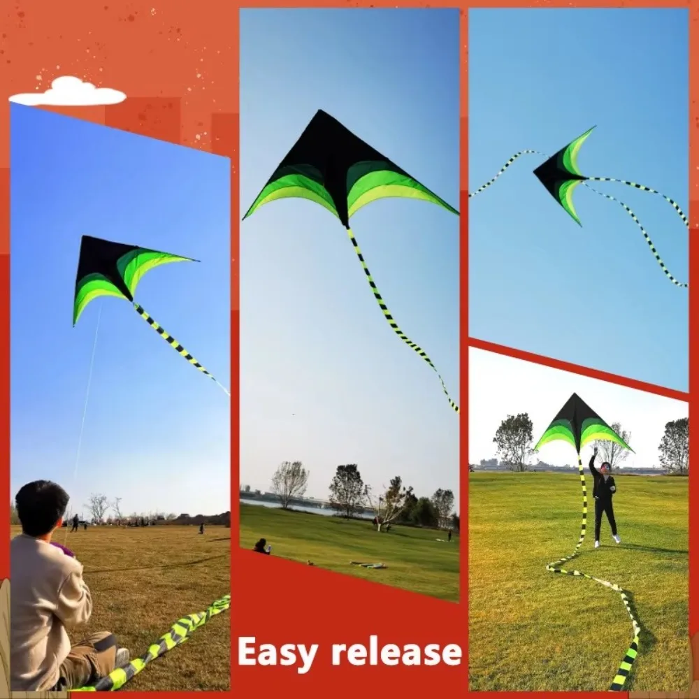 Easy Fly cometa Delta arcoíris Ripstop con cola larga - imagen 2