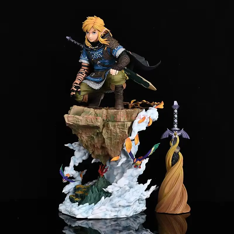 Figura de Enlace de la saga Zelda, estatua anime para escritorio - imagen 4