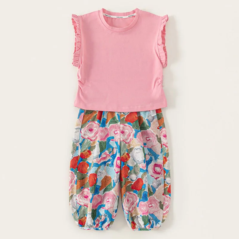 Conjunto de verano para bebé – Estampado floral sin mangas - imagen 5